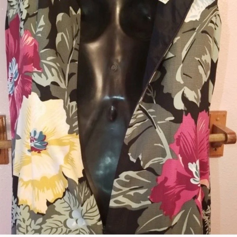 Tommy Bahama 100% Sheath Tropical Hawaiian Print Floral Dress Size 14 Sleeveless